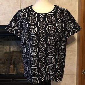 Gorgeous black and white floral blouse